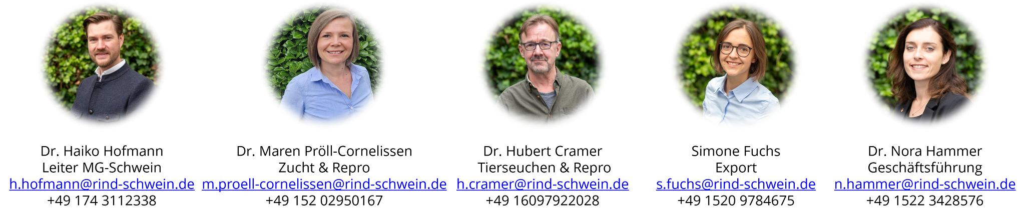 Ansprechpartner MG Schwein