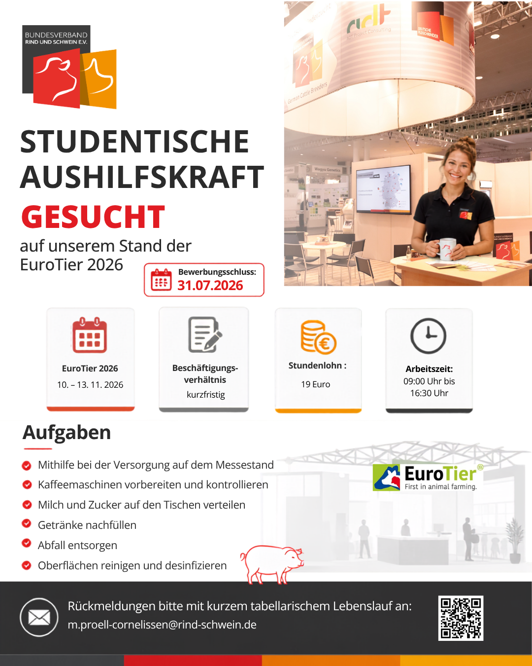 Anzeige Hilfskraft für die EuroTier 2026