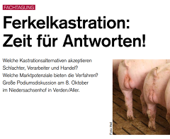 Ferkelkastration - Zeit für Antworten