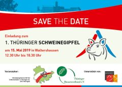 Save the date: 1. Thüringer Schweingipfel am 15. Mai  in Waltershausen