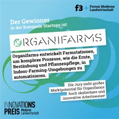 Innovationspreis geht an Organifarms