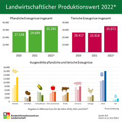 Quelle BLE Landwirtschaftlicher Produktionswert 2022