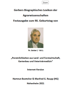 Gerbers Biographisches Lexikon Der Agrarwissenschaften (Festausgabe)