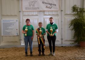 (c)Foto Carolin Nagel: Die drei Grand Champions 2018: Laura Michele Böttcher, Franz Schmidt und Melanie Grunert